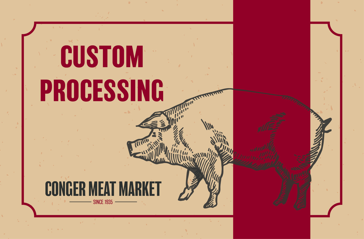 Get Bacon Bliss and Beyond: Conger Meat Market's Half Pig & Whole Hog Special!