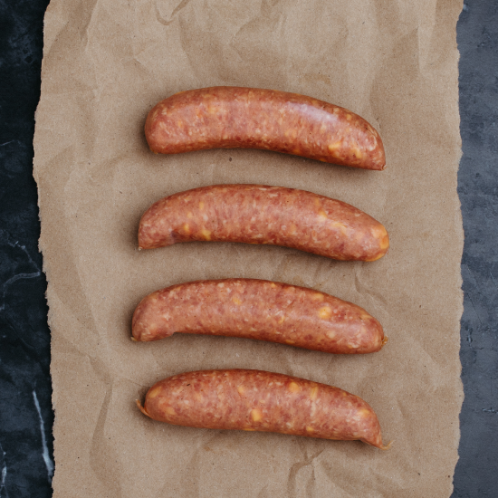 Smoked brat- Mushroom & Cheese