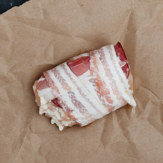 Bacon wrapped chicken breast- Asparagus