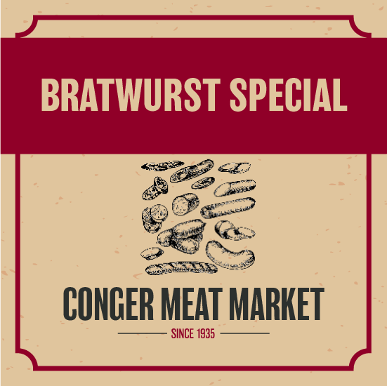 Original Bratwurst | Conger Meat Market | USDA Certified | Farm to Fork | Conger, Minnesota