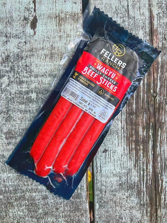Fellers Ranch Wagyu Beef Sticks | Farm to Fork | Locally Sourced | Processed in Conger, MN