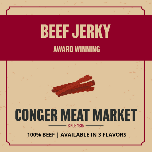 Local Beef Jerky from Conger Meat Market | 1 lb Special | Small Batch | Locally Raised | Conger, MN