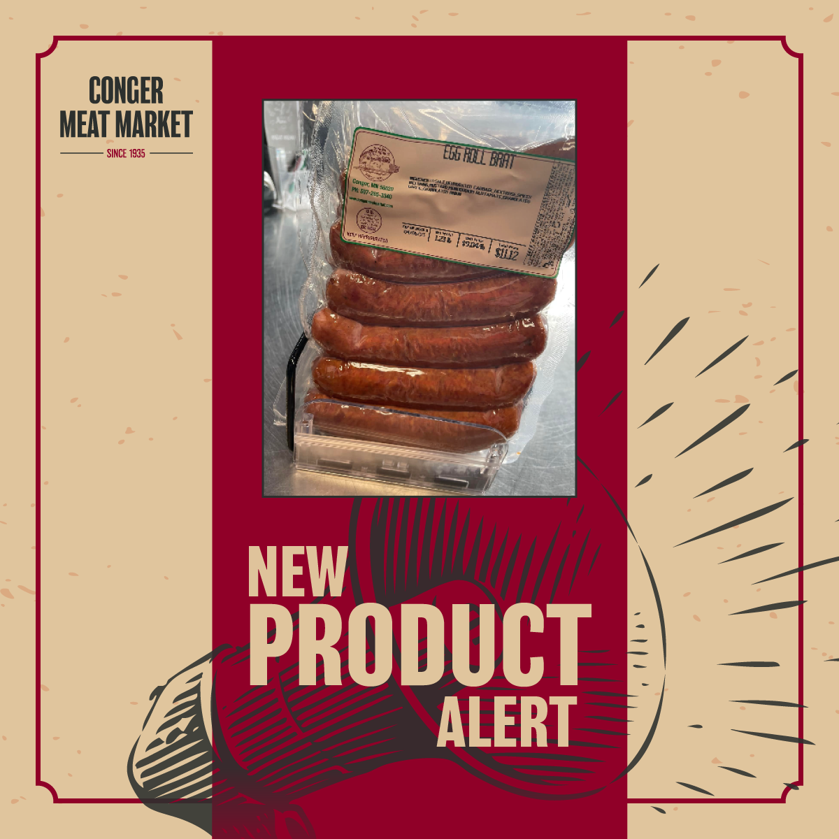 Fresh Local Brats from Conger Meat Market | Farm to Fork | Locally Raised | Conger, MN